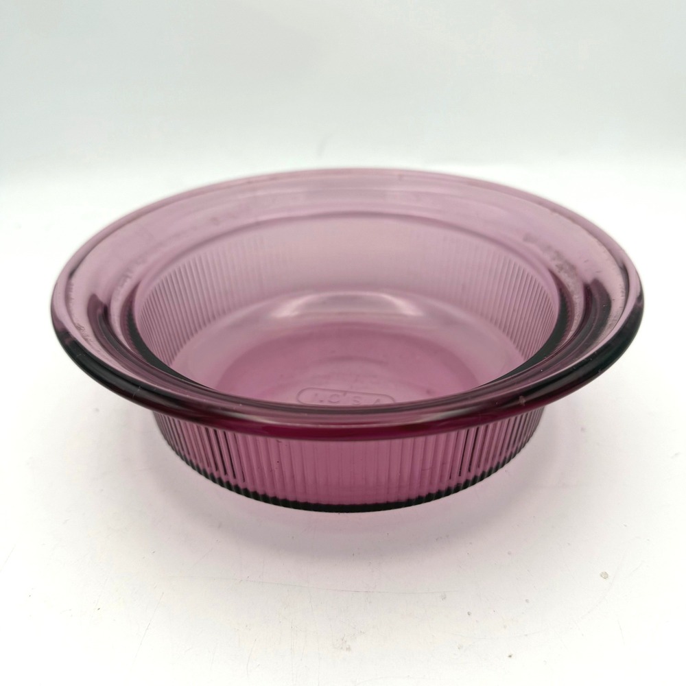 Corning Vision Cookware Lid 8.5in Cranberry Purple Ribbed Glass V-1.5-C